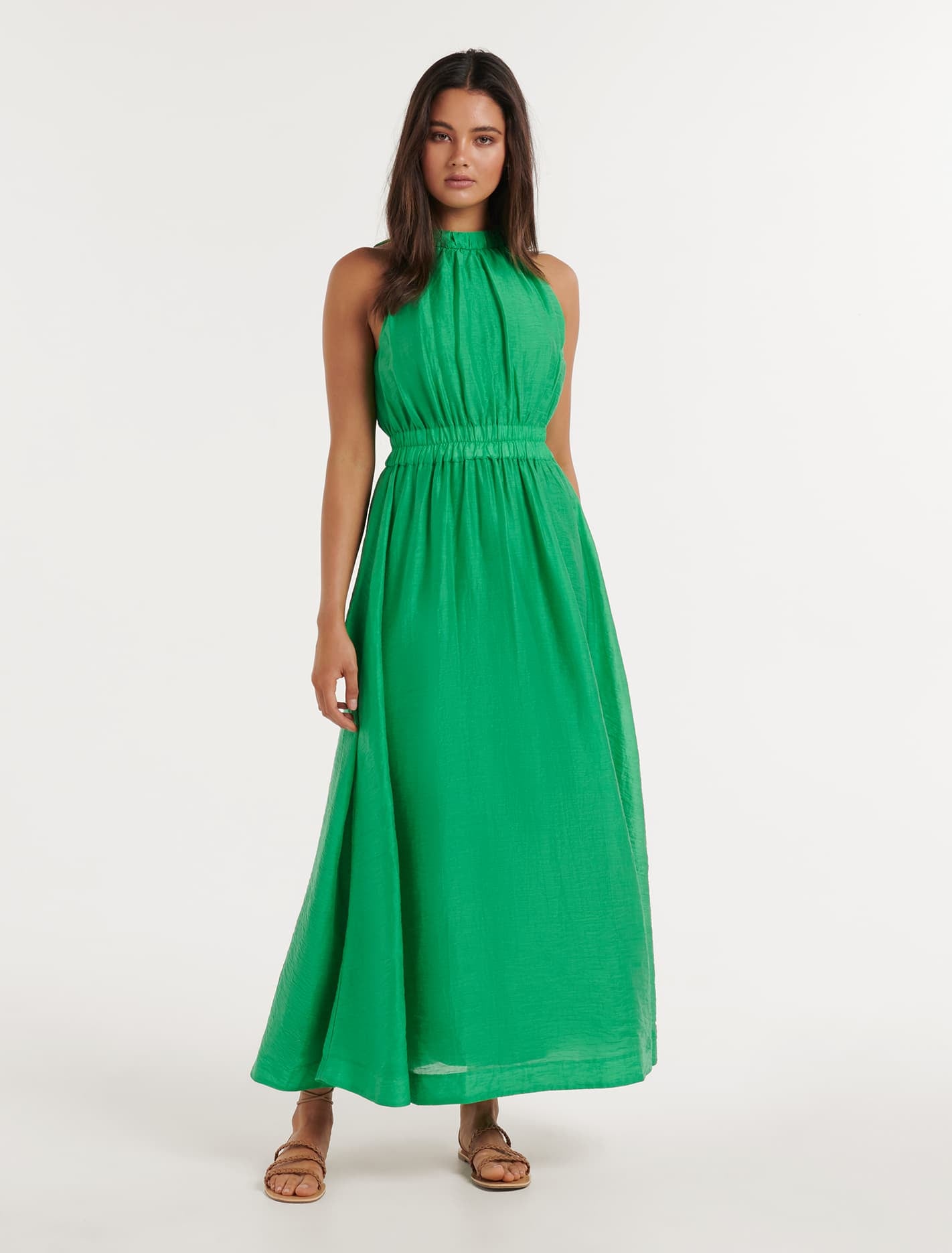 Ever New Magnolia High Neck Midi Dress - Green