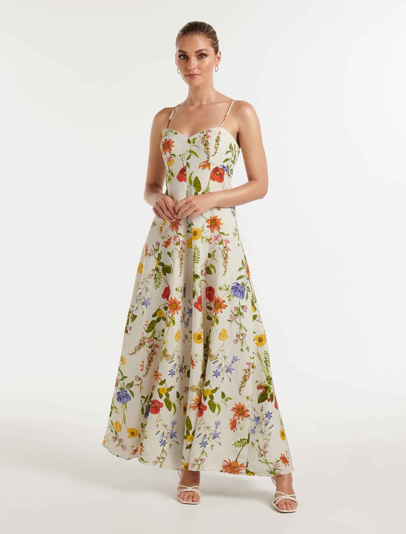 Ever New Vayda Strap Midi Sun Dress - Hilden Floral