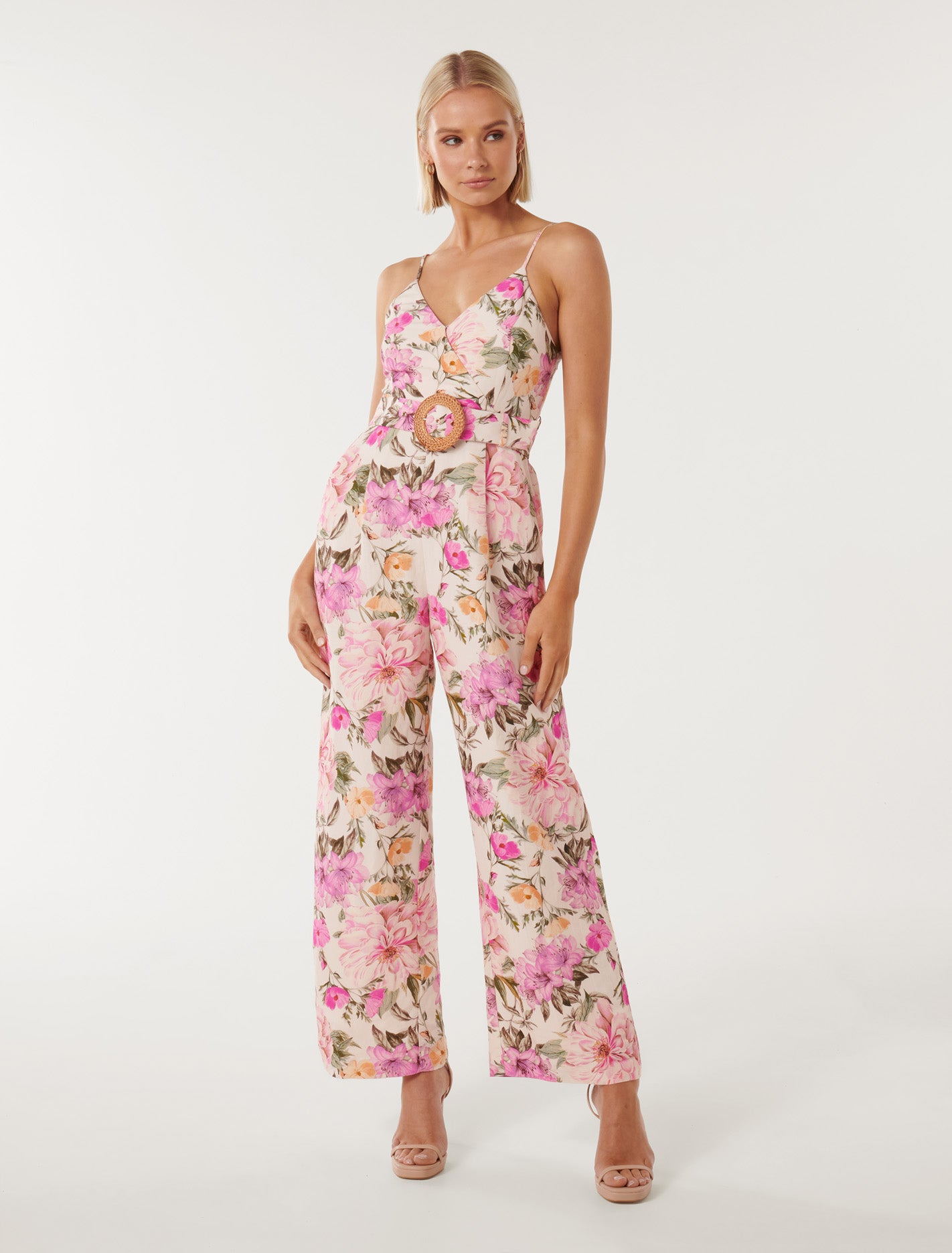 Ever New Raquel Wrap Front Jumpsuit - Dover Floral