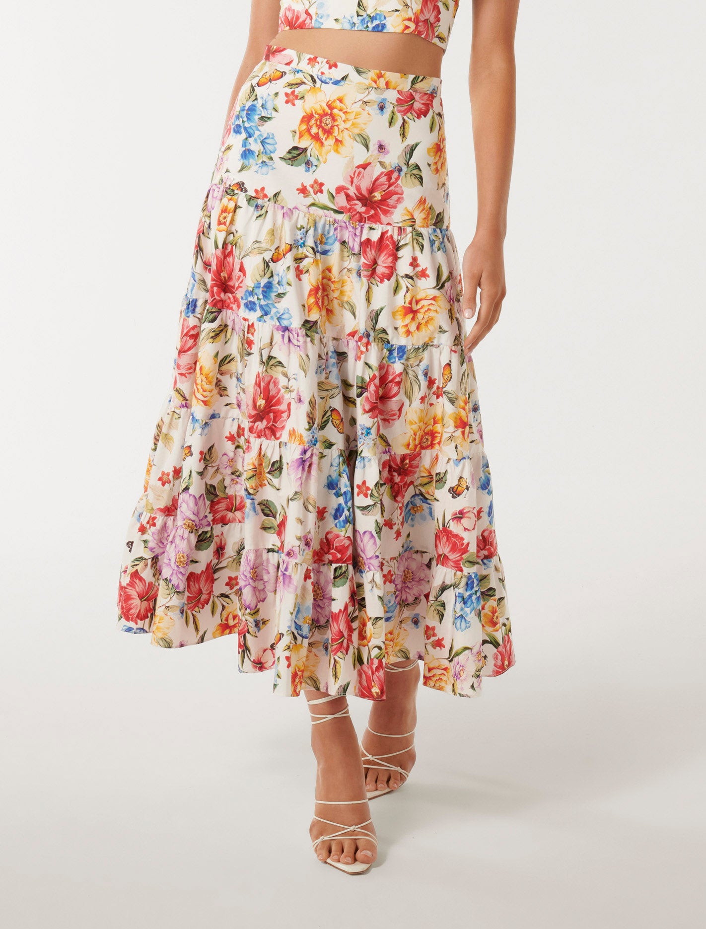 Ever New Tilly Tiered Midi Skirt - Tivoli Floral