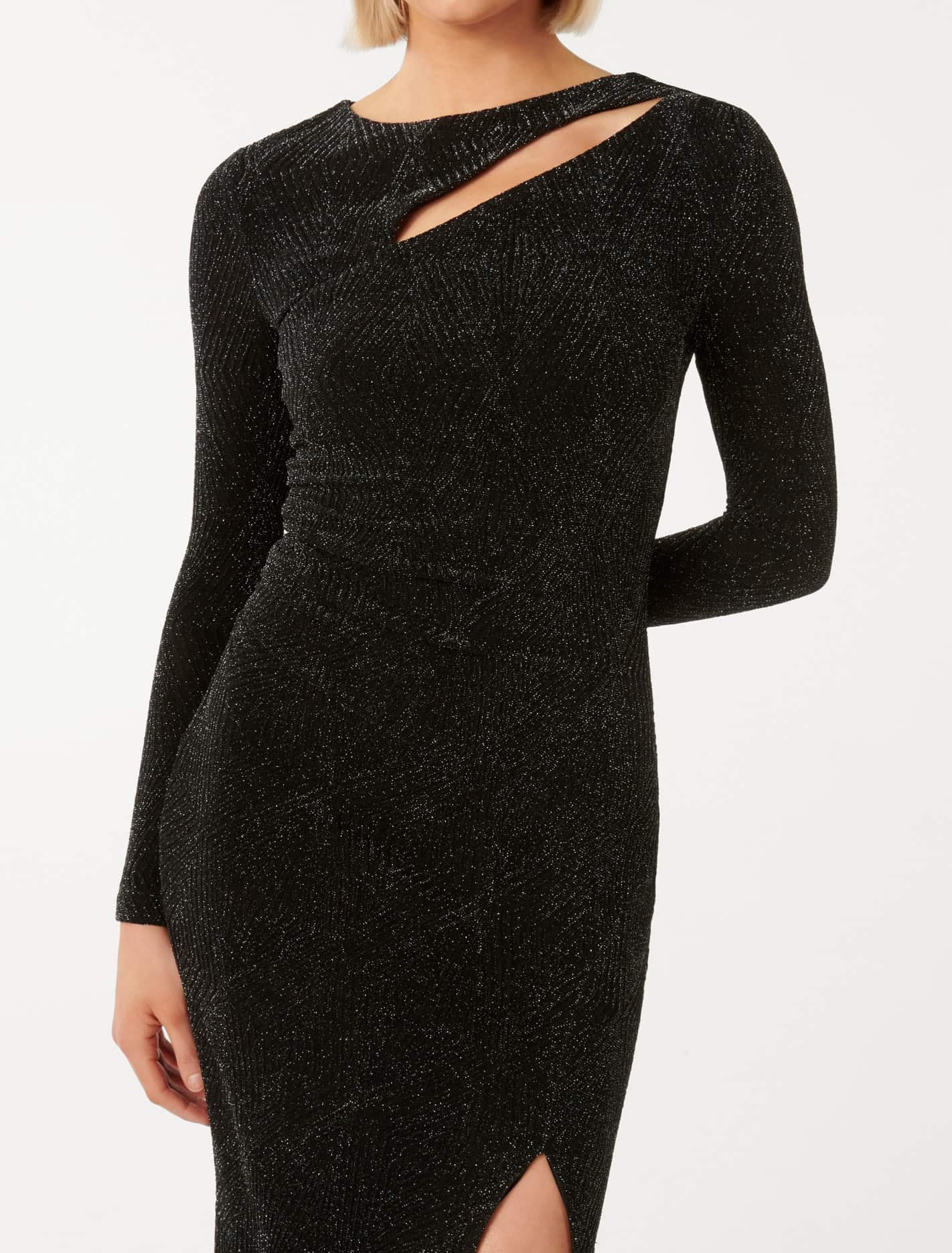 Christy Metallic Bodycon Midi Dress