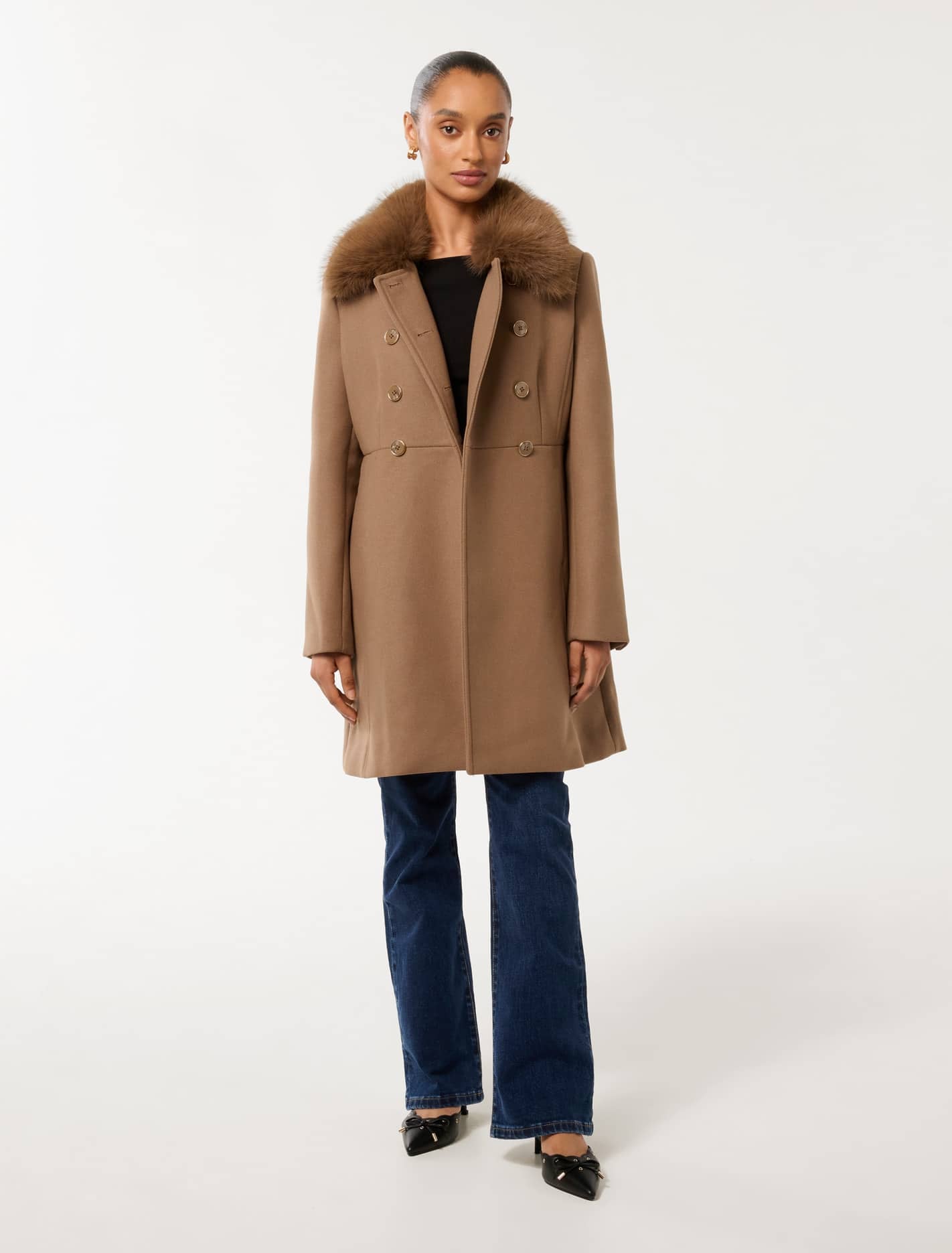Susie Petite Faux Fur Coat