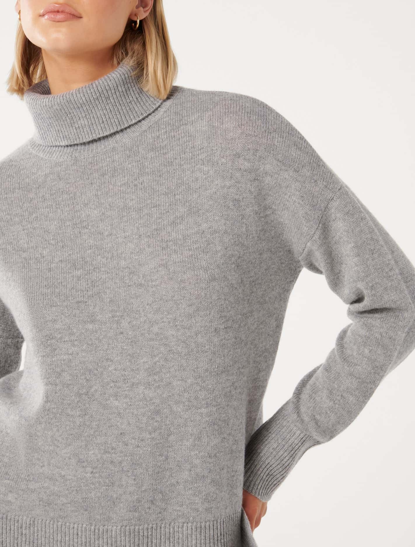 Mia Relaxed Roll-Neck Knit Sweater