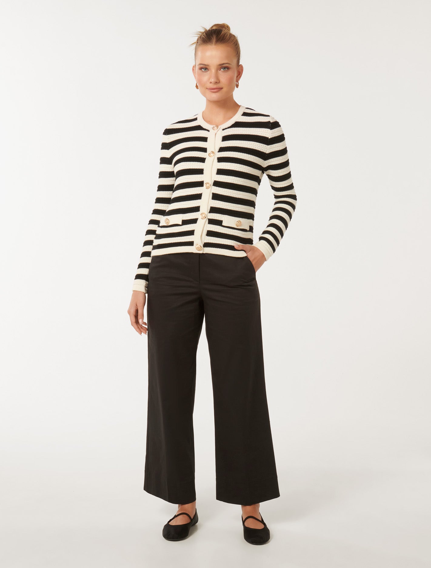 Beri Striped Knit Cardigan