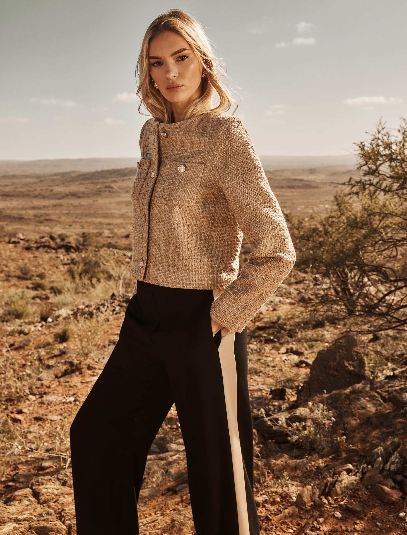 Chrissy Crop Boucle Jacket