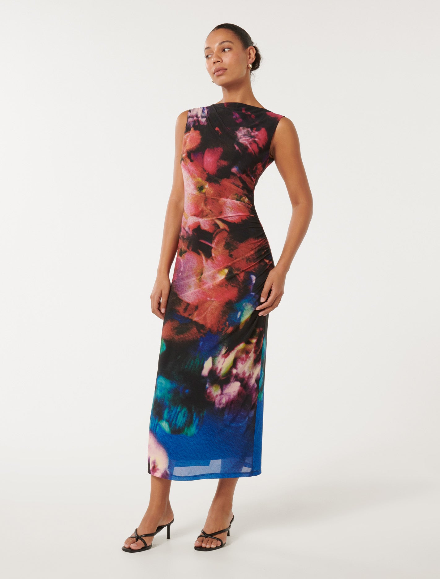Ally Sleeveless Mesh Midi Dress