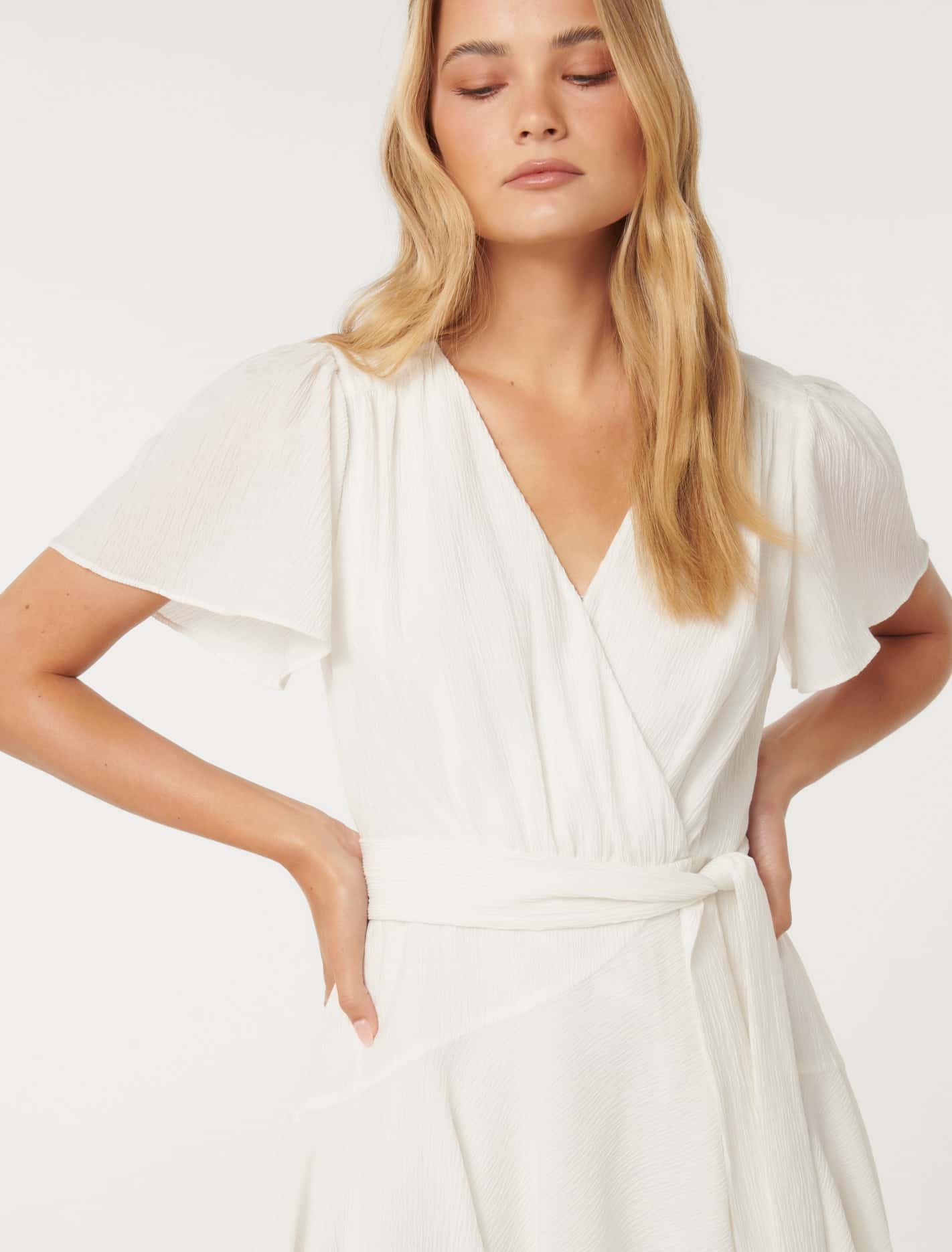 Chrissie Flutter Sleeve Mini Dress