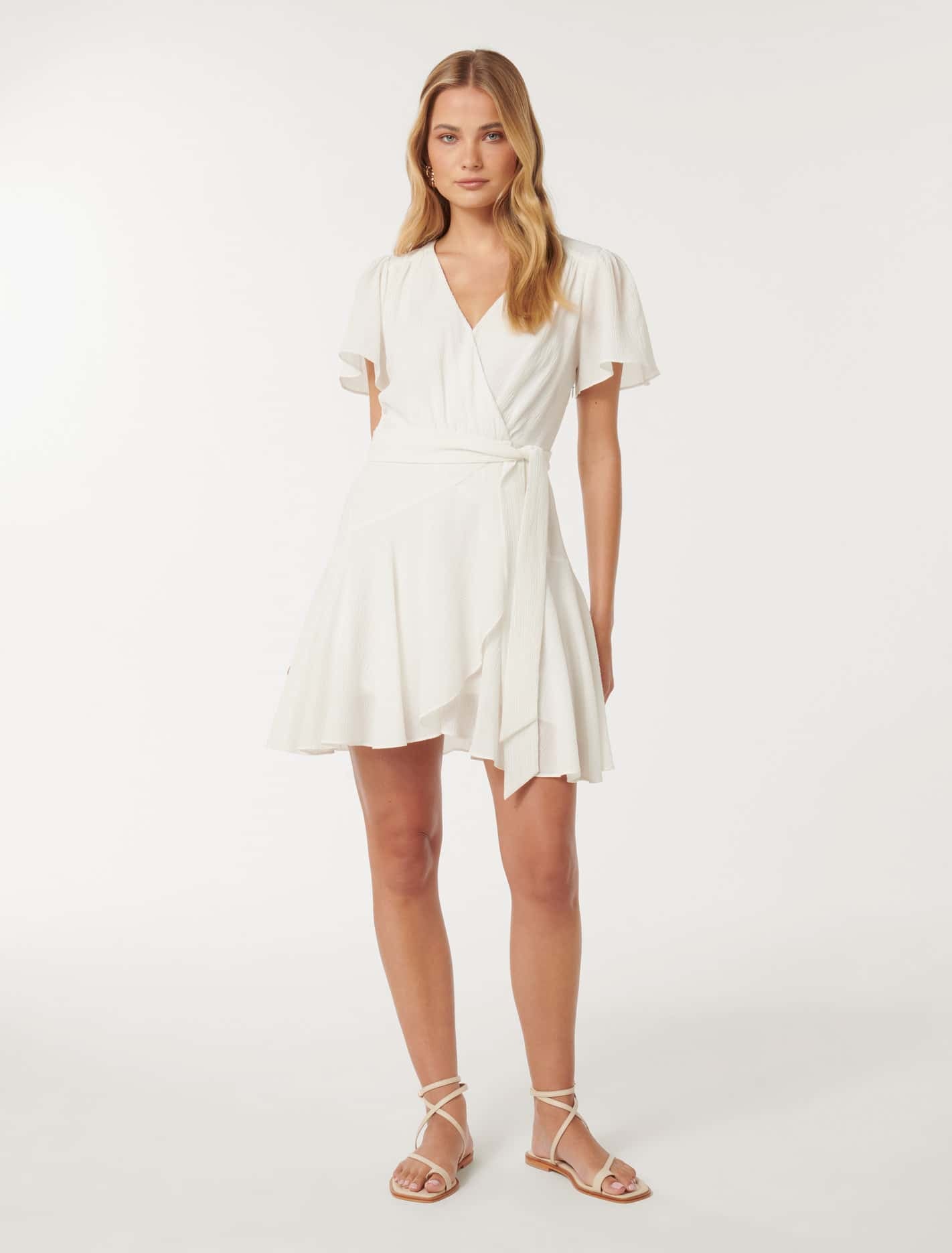 Chrissie Flutter Sleeve Mini Dress