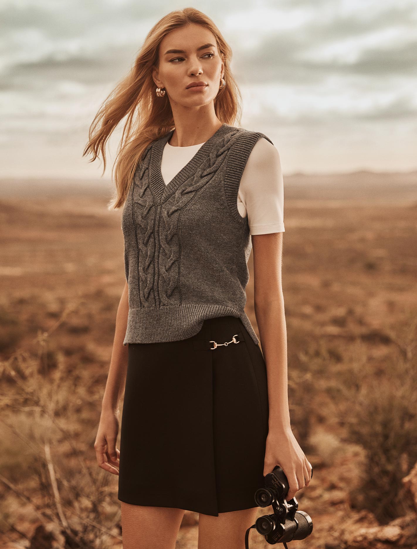 Edie Buckle Detail Wrap Skirt