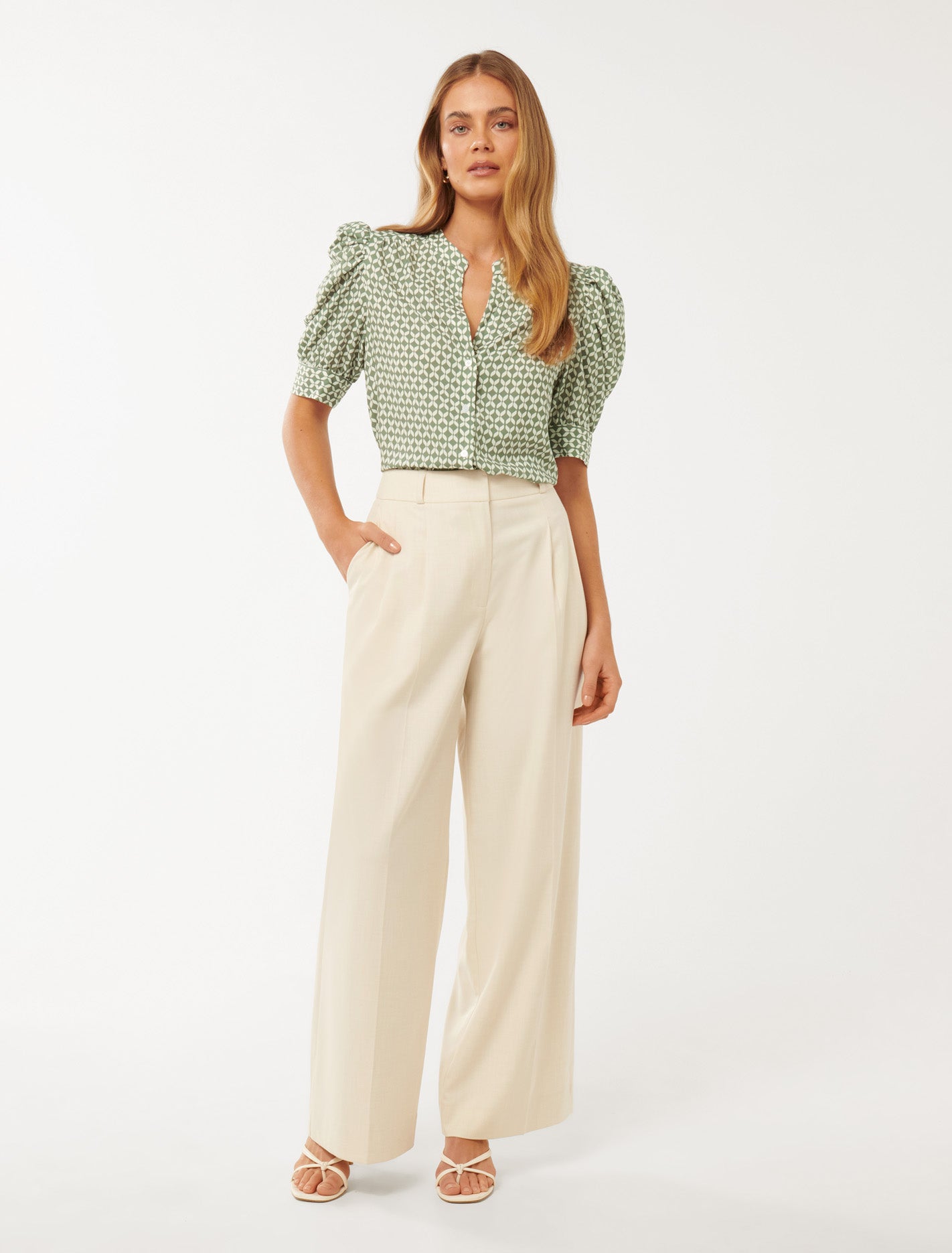 Mandi Ruched Sleeve Shirt