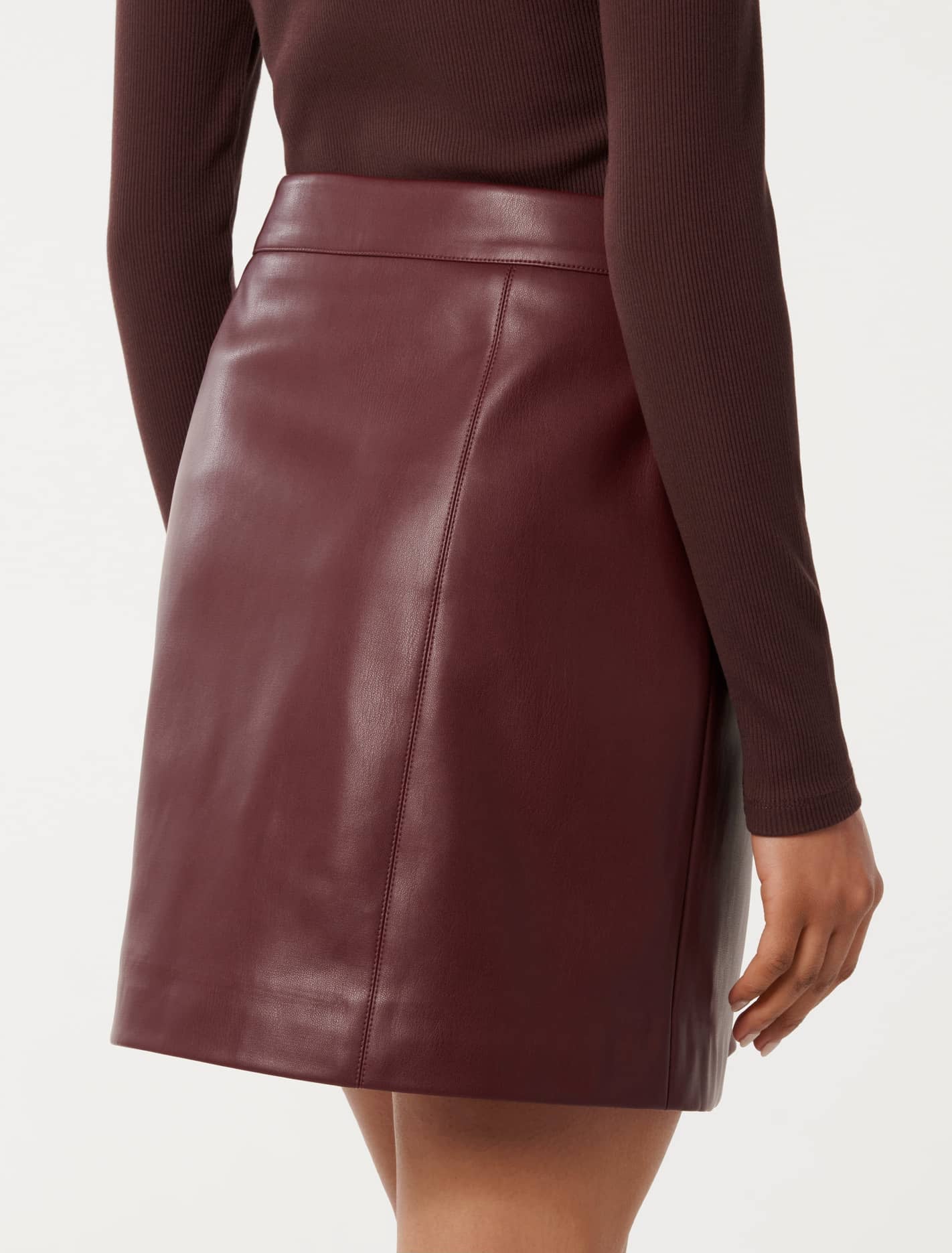 Eleni Petite Vegan Leather Mini Skirt
