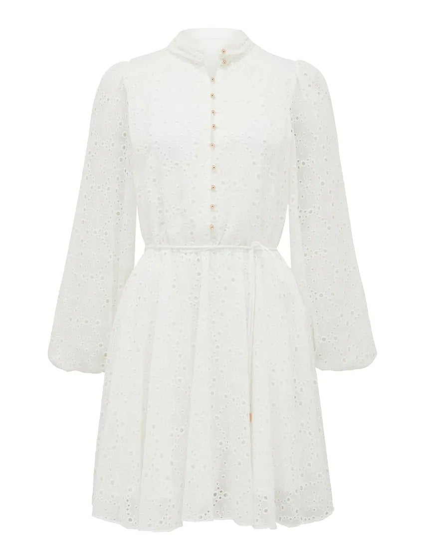 Thea Broderie Mini Dress