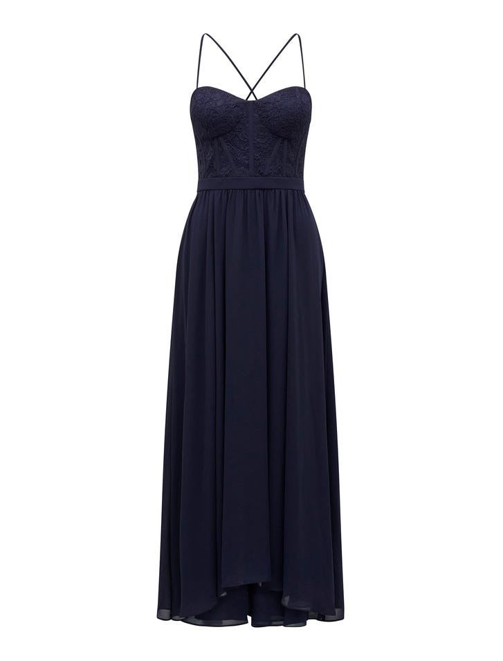 Robin Lace Corset Prom Dress | Navy Dress | Event Dress | Prom Dress 