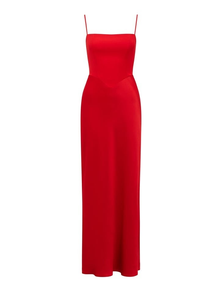 Marli Corset Maxi Dress | Red Dress | Prom Dress | Event Dress 