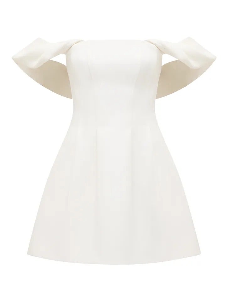 Jacquie Off Shoulder Mini Dress | Mini Dress | White Dress | Party Dress | Shop Now 