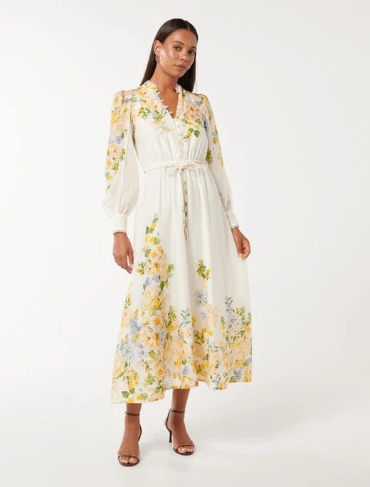 Primrose Trim Detail Midi Dress | Dresses | Floral Dress | Event Dress | Midi Dress 