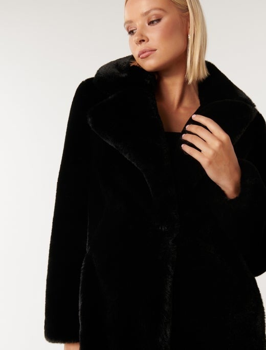 Iggy Longline Faux Fur Coat