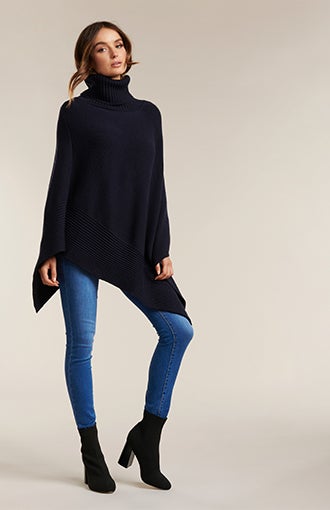 Eve Roll Neck Poncho